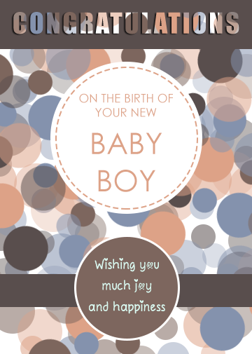 free baby boy ecard with bubbles effect