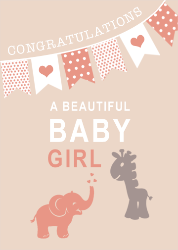 free baby girl ecard you can personalise and send via email