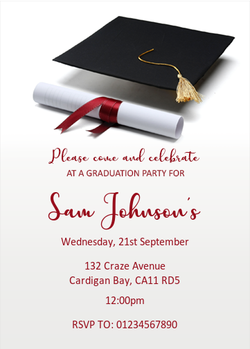 A graduation is an important event to celebrate the academic achievements and accomplishments of any individual. To help in the planning process for their graduation party, the following invitation wording ideas are listed below to help inspire your unique message.
