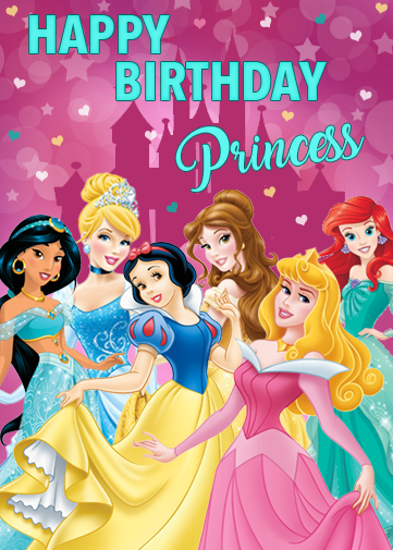 Disney Princesses Ecard template with your favourite princesses