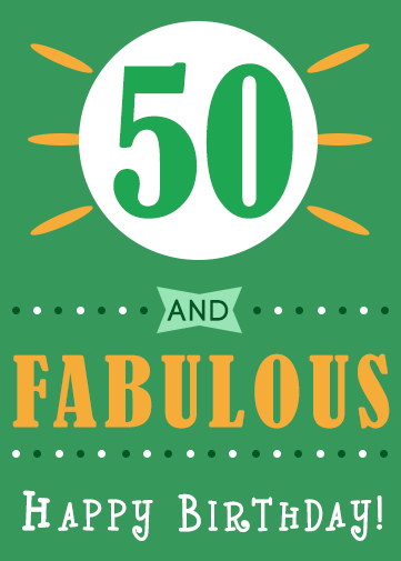 50th Birthday Ecard Fabulous - Crazecards