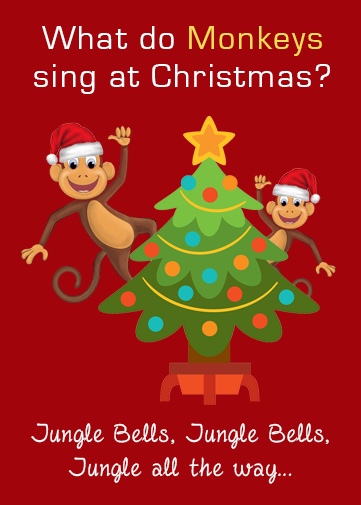 Christmas Ecard Online. christmas ecards for kids with jokey monkeys