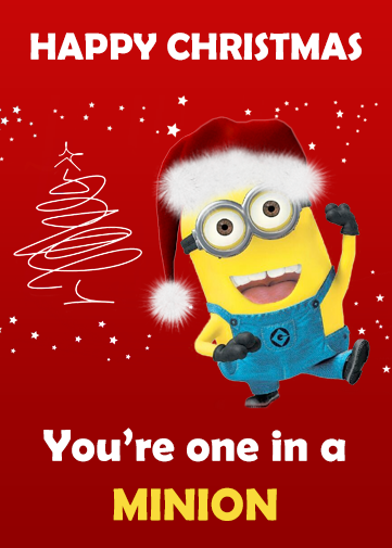 Funny Christmas Ecard. minion christmas card for kids to send online