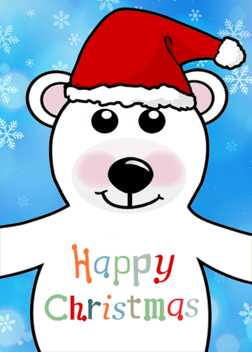 Festive Christmas Cards with polar bear design