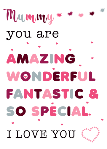 Mother's Day eCard - Amazing greeting card in digital format with lovely words to express how you feel about your mum