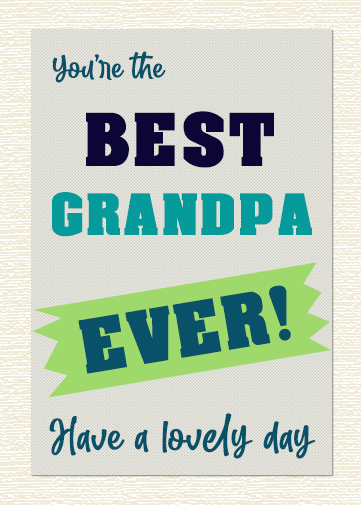 fathers day card for grandpa with best grandpa ever