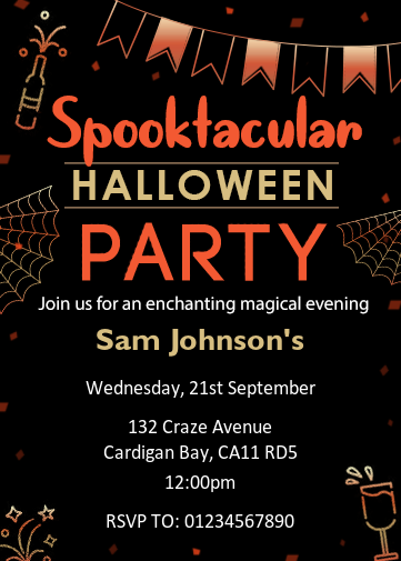 Personalised Halloween Party Invitation Design In Minutes Crazecards