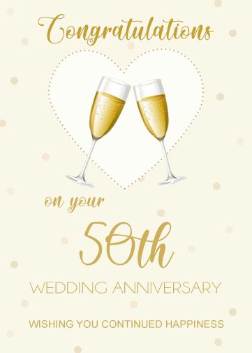 5oth Wedding Anniversary Card