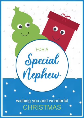 christmas card for special nephew