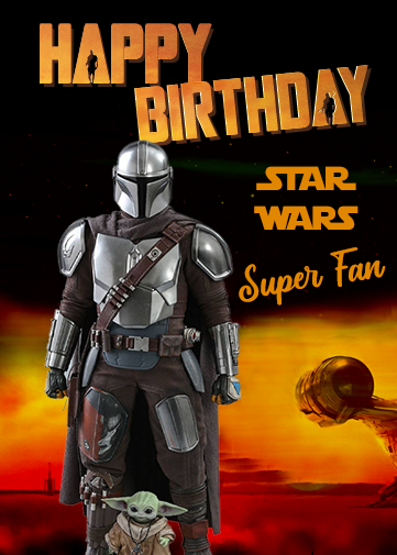 mandalorian star wars birthday card
