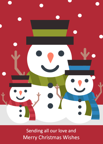 snowmen christmas cards by email