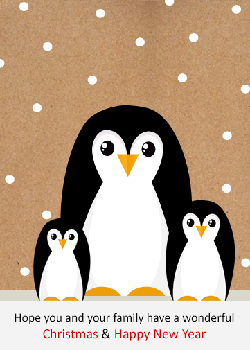 penguin christmas ecard