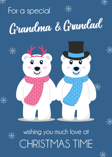 Grandma and Grandad Christmas Cards Email