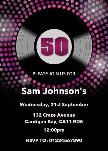 50th party e invitation