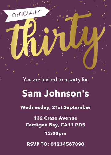 E Invite For Birthday Party