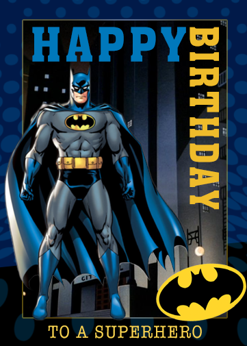 Batman birthday card online. Only £1.79 from Crazecards