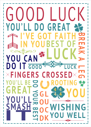 What to Write in Good Luck Cards