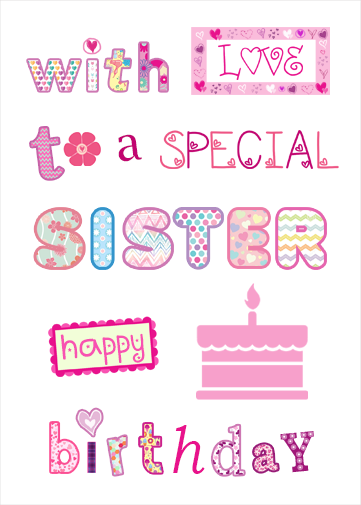 happy birthday sister ecard