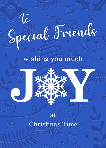 Christmas Card for Special Friends. It's Cheaper Than Posting!